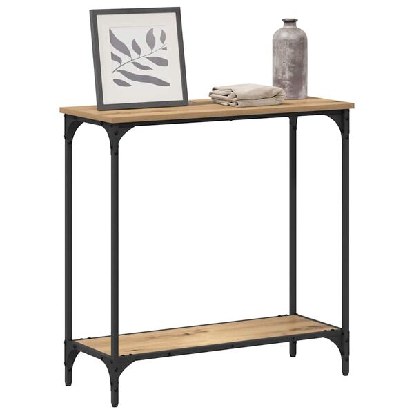 vidaXL Конзолна маса дъб артизан 75 x 30.5 x 75 см Инженерно дърво