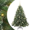 vidaXL С изкуствено коледно дърво с поставка Зелен 120 cm PE и PVC