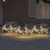 vidaXL LED елени с 180 LED светодиода 6 pcs Златист PET