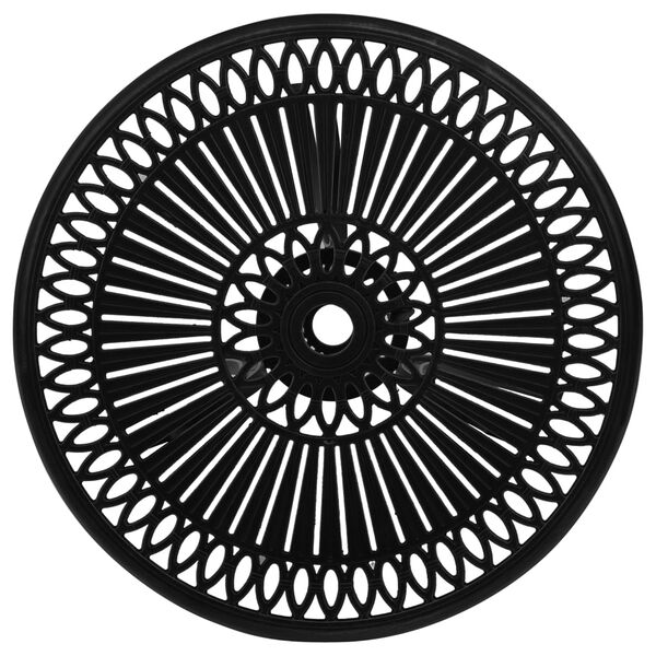 vidaXL Градинска маса, черна, 62x62x65 см, лят алуминий