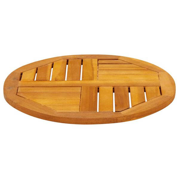 vidaXL Плот за маса, &Oslash;50x2 см, кръгъл, акациево дърво масив