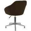 vidaXL Въртящи се трапезни столове, 2 бр, тъмнокафяви, текстил