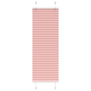 vidaXL Плисирана щора, розова, 40x100 см, ширина на плата 39,4 см, полиестер