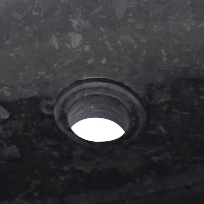 vidaXL Черна мивка, 50x35x10 см, мрамор
