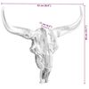 vidaXL Биков череп Сребрист 53 x 11 x 40 см Алуминий