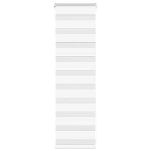 vidaXL Зеброва щора бял 50x100 см ширина на плата 45,9 cm полиестер