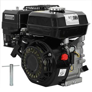 vidaXL Черен бензинов двигател 6,5 к.с. 4,8 kW