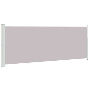 vidaXL Прибираща се дворна странична тента, 180x500 см, сива