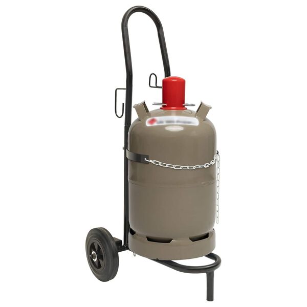 vidaXL Ръчна количка Черен и Червен 49 x 49 x 101 см Стомана