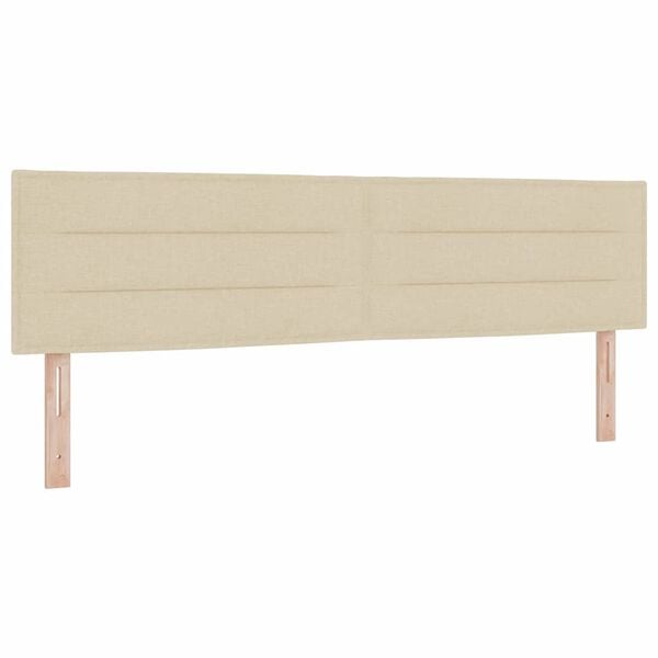 vidaXL Облегалка за глава Крем 180 cm текстил