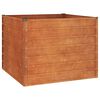 vidaXL Градинска повдигната леха ръждив 100x100x77см кортенова стомана