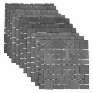 vidaXL Мозайка плочки Сиво 30 x 30 cm Мрамор