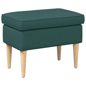 vidaXL Пуф за крака Тъмнозелено 55 x 35 x 41 см