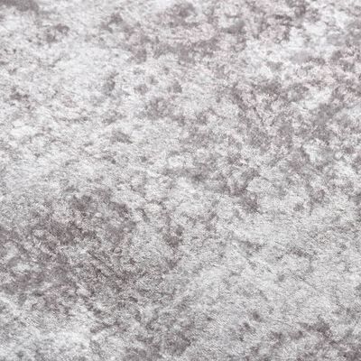 vidaXL Килим, миещ се, сив, 160x230 см, противоплъзгащ
