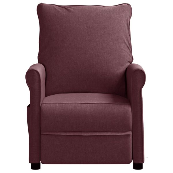 vidaXL Електрически стол реклайнер, лилав, текстил