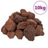 vidaXL Вулканични камъни 10 кг червени 5-8 см