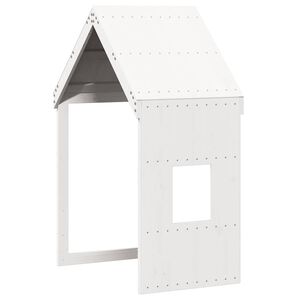 vidaXL Покрив за детско легло, бял, 60x89x134,5 см, бор масив