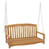 vidaXL Лавица с люлка 114 x 60 x 60,5 см Солидно тиково дърво