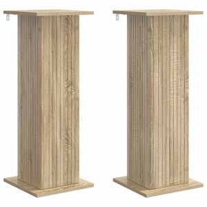 vidaXL Стойка за растения 2 бр. Дъб сонома 30,5 x 30 x 80,5 см