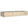 vidaXL Кашпа Слонова кост 290 x 100 x 45 см Поцинкована стомана
