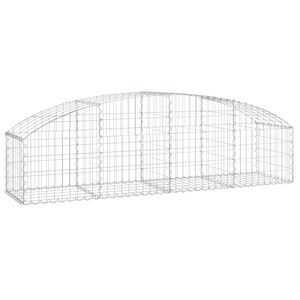 vidaXL Дъговидна габионна кошница 200x50x40/60 см поцинковано желязо