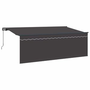 vidaXL Прибираща се тента Антрацит 400 x 200 cm Полиестер и алуминий