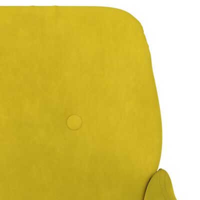 vidaXL Пейка, жълта, 108x79x79 см, кадифе