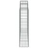 vidaXL Габионни кошници арка 12 бр 200x30x120/140см поцинковано желязо