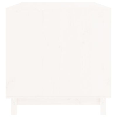 vidaXL Кучешка колиба, бяла, 100x70x72 см, бор масив
