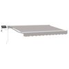 vidaXL Ръчна рамка за сенник с LEDs Светлосив и бял 3 x 2,5 m