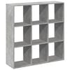 vidaXL Разделител за стая / библиотека, бетонно сив, 102x29x103,5 см