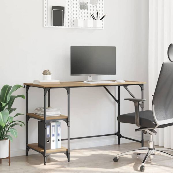 vidaXL Бюро Дъб 120 x 50 x 75 cm Инженерно дърво