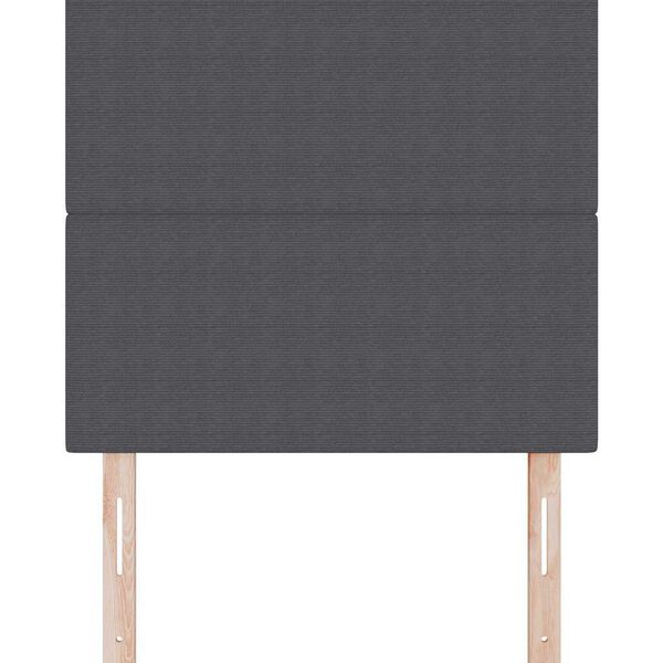 vidaXL Облегалка за глава с таблото Тъмен сив 80 cm Изкуствена