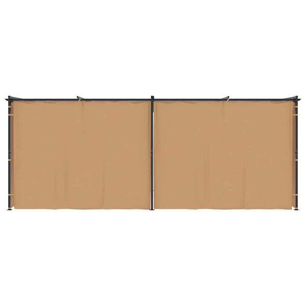 313900 vidaXL Gazebo with Curtains 6x3 m Taupe Steel (not for individual sales / blocked all in blockcades)