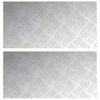 vidaXL Стъпало Правоъгълна 2 pcs Сребрист 60 x 30 cm Алуминий