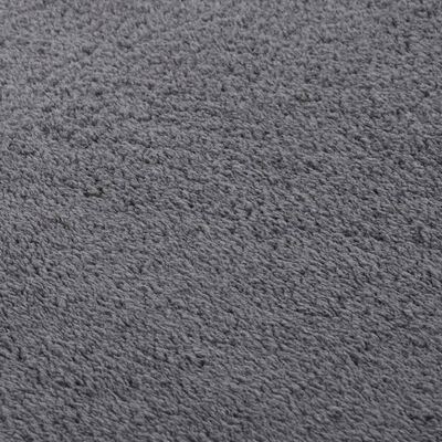 vidaXL Миещ се килим мек къс косъм 120x170 см противоплъзгащ антрацит