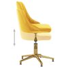 vidaXL Въртящи трапезни столове, 2 бр, жълти, кадифе