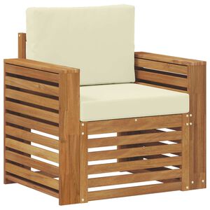 vidaXL Комплект дивани за открито Солидно акациево дърво и полиестер
