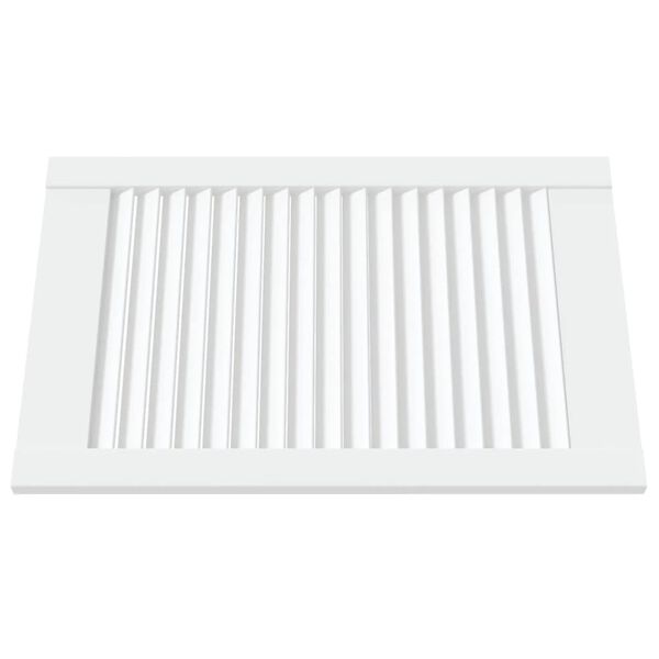 vidaXL Врата за шкаф с решетен дизайн, бяла, 61,5x39,4 см, бор масив