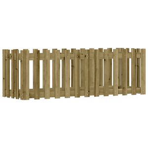 vidaXL Градинска леха тип ограда 150x50x50 см импрегниран бор масив