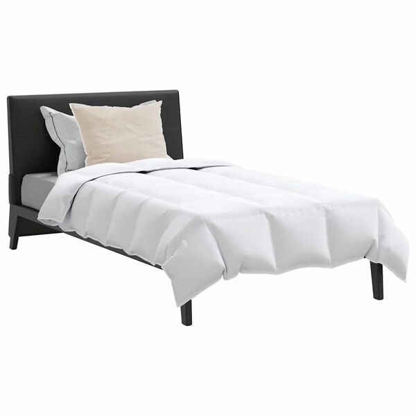 vidaXL Летен юрган с възглавница 2 pcs Бяло Пухени пера