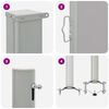 vidaXL Прибираща се странична тента, 160х300 см, сива