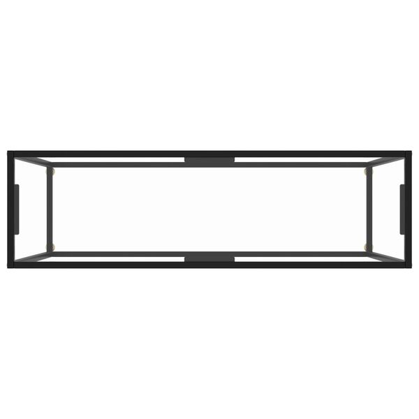 vidaXL Конзолна маса, прозрачна, 120x35x75 cм, закалено стъкло