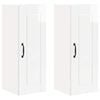 vidaXL Стенен шкаф PORTO 2 pcs Лъскаво бяло 30 x 31 x 80 см
