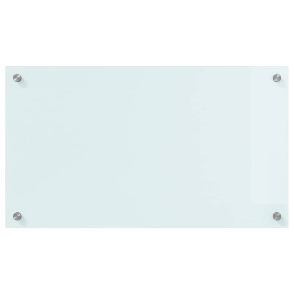 vidaXL Кухненски заден панел Бяло 70 x 40 cm закалено стъкло