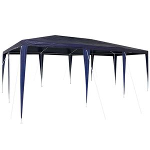 vidaXL Парти шатър Синьо 600 x 400 x 266 см Полиетилен и стомана