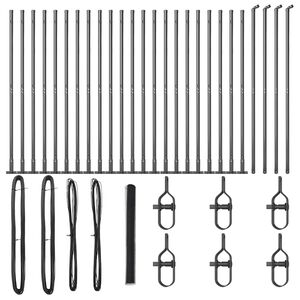 vidaXL Стълб за ограда. Сиво