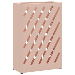 vidaXL Стойка за дъждовен чадър Розово 28 x 12 x 41 см Стомана