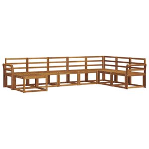 vidaXL Комплект дивани за открито 8 pcs Естествен