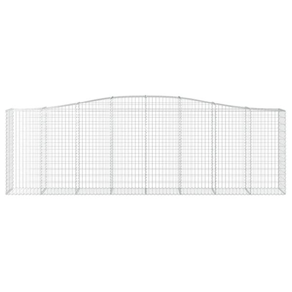 vidaXL Габионни кошници арка 8 бр 400x50x120/140 см поцинковано желязо